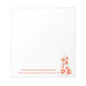 Lebenszyklusquoten für Lieben Notizblock (Vorderseite)