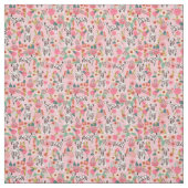 Leber-Dalmatiner-Hund rosa Blüten Stoff (Muster)
