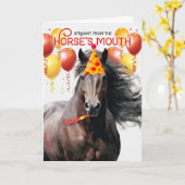 Leber Kastanienpferd Sonne Geburtstag Karte (Gelbe Blume)