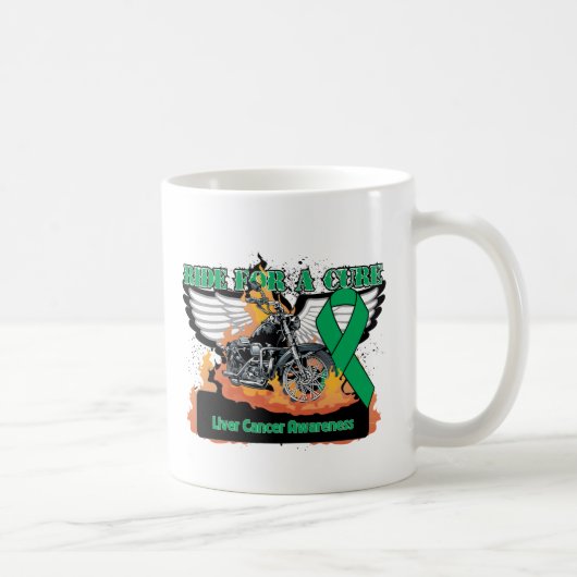 Leber-Krebs-Fahrt für eine Heilung Kaffeetasse (Rechts)