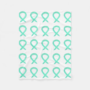 Leber Krebs Jade Awareness Ribbon Fleece Blankets