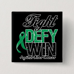 Leber-Krebs-Kampf-Herausforderungs-Gewinn Button