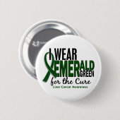 Leber-Krebs trage ich Smaragdgrün für die Heilung Button (Vorne & Hinten)