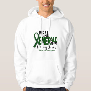 Leber-Krebs trage ich Smaragdgrün für meine Mama Hoodie