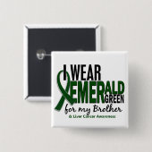 Leber-Krebs trage ich Smaragdgrün für meinen Button (Vorne & Hinten)