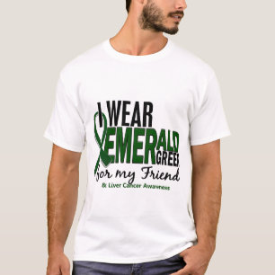 Leber-Krebs trage ich Smaragdgrün für meinen T-Shirt