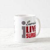 Leber-Operations-Überlebend-Tasse Kaffeetasse (VorderseiteRechts)