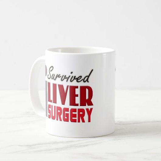 Leber-Operations-Überlebend-Tasse Kaffeetasse (Vorderseite Links)
