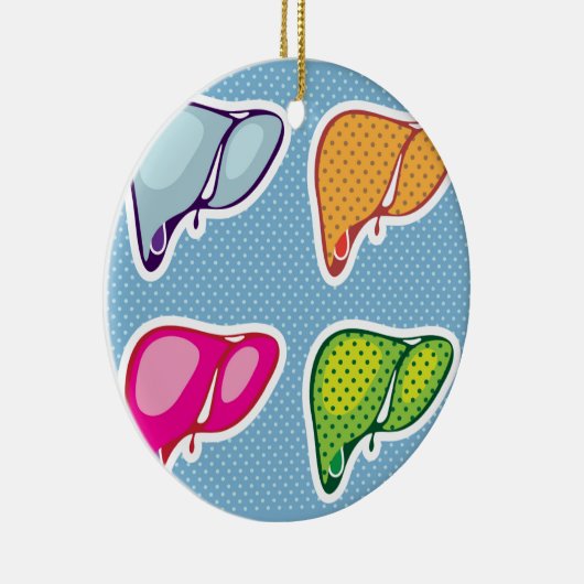 Leber-Pop-Kunst Keramikornament (Rechts)