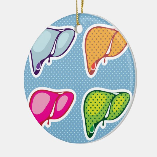 Leber-Pop-Kunst Keramikornament (Links)