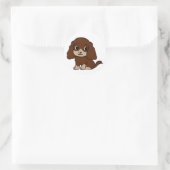 Leber und tan Cartoon Runder Aufkleber (Tasche)