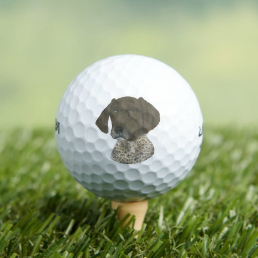 Leber und weißer deutscher Kurzzeiger Golfball (Insitu T-Shirt)