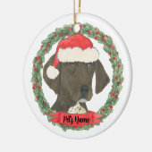 Leber und Weißer deutscher Kurzzeiger Keramik Ornament (Links)