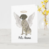 Leber und Weißes deutsches kurzhaariges Beileid Karte (Gelbe Blume)