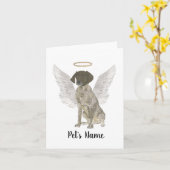 Leber und Weißes deutsches kurzhaariges Beileid Karte (Gelbe Blume)