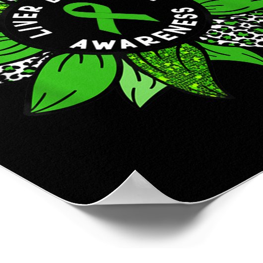 Lebererkrankung Bewusstsein Monat Blume Lebererkra Poster (Ecke)