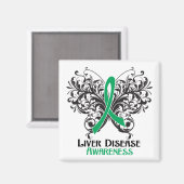Lebererkrankung Butterfly Bewusstsein Magnet (Vorderseite/Rückseite)