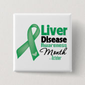Lebererkrankung Monat Button (Vorderseite)