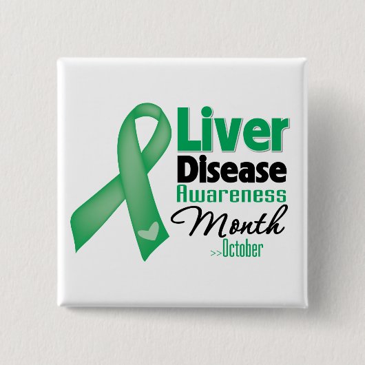 Lebererkrankung Monat Button (Vorderseite)