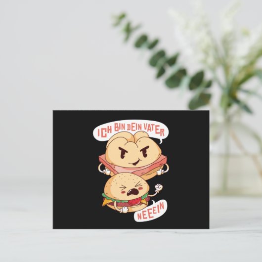 Leberkase Burger Postkarte (Stehend Vorderseite)