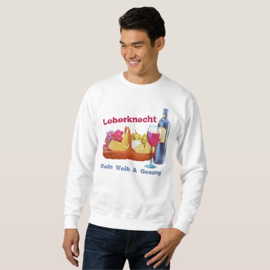 Leberknecht Wein Party Sweatshirt (Vorne ganz)