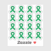 Leberkrebs Bewusstsein für Augenkrebs Grüne Ribbon Aufkleber (Blatt)