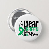 Leberkrebs, den ich für meine Mama trage, grün Button (Vorne & Hinten)