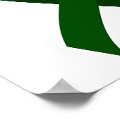 Leberkrebs Emerald Green Ribbon 3 Poster (Ecke)
