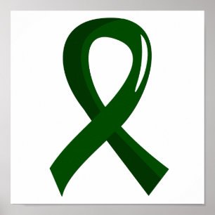 Leberkrebs Emerald Green Ribbon 3 Poster