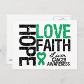 Leberkrebs Hoffnung Liebe Glaube Postkarte (Vorne/Hinten)