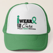 Leberkrebs ich trage Smaragdgrün für die Heilung Truckerkappe (Vorderseite)