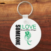 Leberkrebs Jemand, den ich Liebe verdient hat Schlüsselanhänger (Vorderseite)