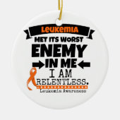 Leberkrebs trifft seinen schlimmsten Feind in mir Keramik Ornament (Vorne)
