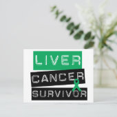 Leberkrebsüberlebung Postkarte (Stehend Vorderseite)