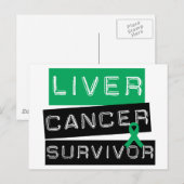 Leberkrebsüberlebung Postkarte (Vorne/Hinten)
