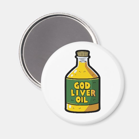 Leberleberöl Magnet (Vorderseite/Rückseite)