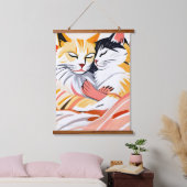 Leberruder Wandteppich Mit Holzrahmen (Schlafzimmer)