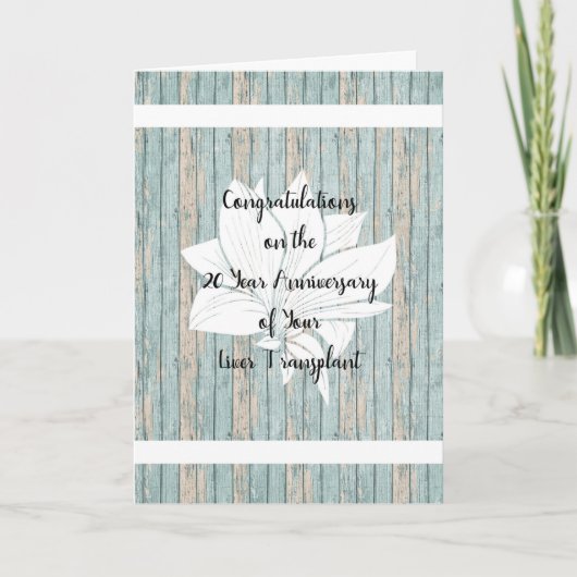 Lebertransplantation 20 Jahre Jubiläum Karte (Vorderseite)