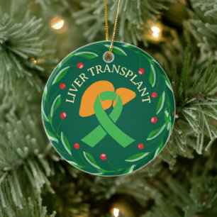 Lebertransplantation Empfänger Custom Christmas Keramik Ornament