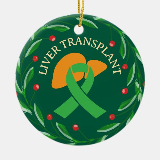Lebertransplantation Empfänger Custom Christmas Keramik Ornament (Vorne)