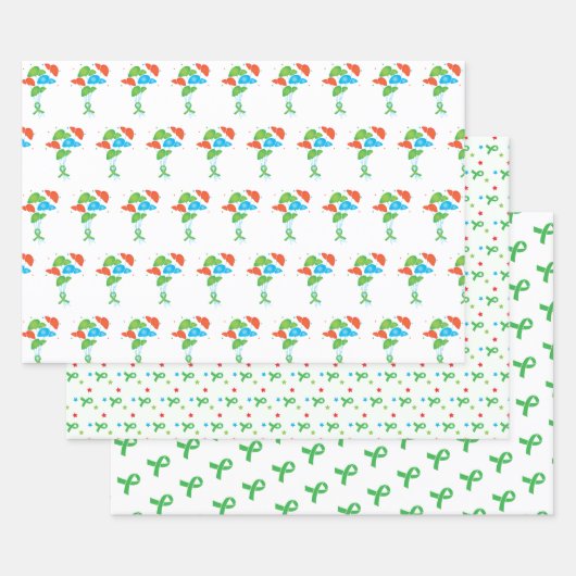 Lebertransplantation farbig geschenkpapier set (Set)