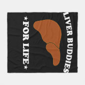 Lebertransplantation Leber-Organ Leberbuddies Fleecedecke (Vorderseite (Horizontal))