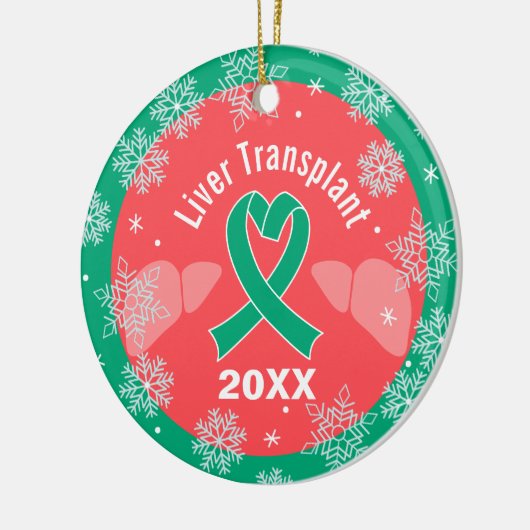 Lebertransplantation Spender & Empfänger Urlaub in Keramik Ornament (Links)