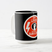 Lebertransplantation Zweifarbige Tasse (Vorderseite Links)