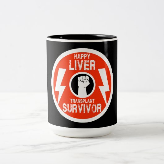 Lebertransplantation Zweifarbige Tasse (Mittel)