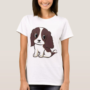 Leberweißer Cartoon T-Shirt