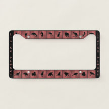 Lebewesen Silhouette Muster rot Schwarz