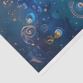 Lebhaft farbiger Octopus-Dekoupage Seidenpapier (Ausschnitt)