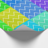 Lebhaft gefärbte Chevron-Muster Geschenkpapier (Ecke)