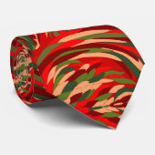 Lebhaft gefärbte Weihnachtsflamingofedern Krawatte (Gerollt)